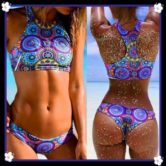 Boutique Other - 5 ⭐ Rated Bali Blue Mandala Racer back Bikini